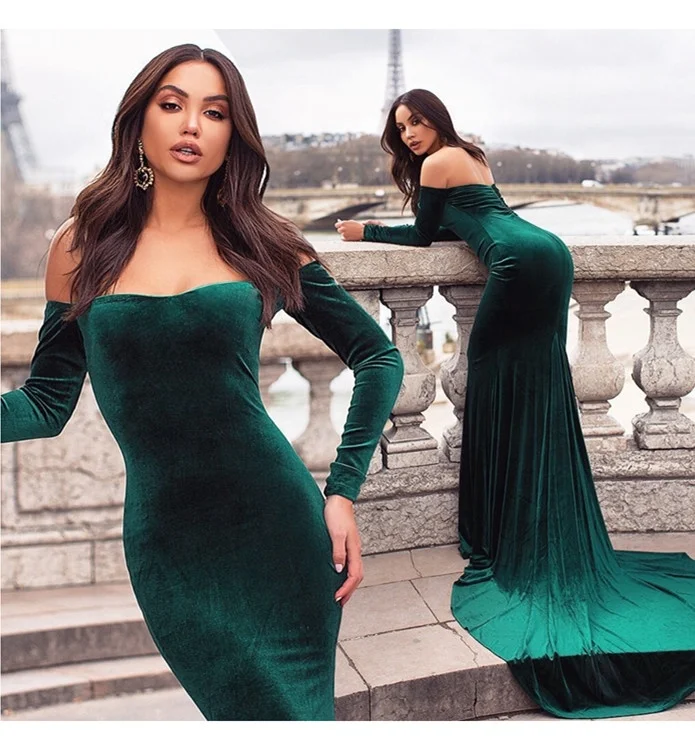 vestido sereia verde esmeralda