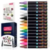 Ceramic Fabric Wooden Stone Drawing Liquid Paint Marker 24 colors Indelible Ink Acrylic Paint Marker Set