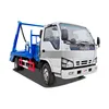 Small swing arm roll container refuse garbage truck 3-5cbm skip loader garbage truck for sale