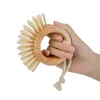 home kitchen cleaning Circular wooden dish brush