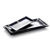 Factory wholesale restaurant and hotel use black rectangle melamine plate