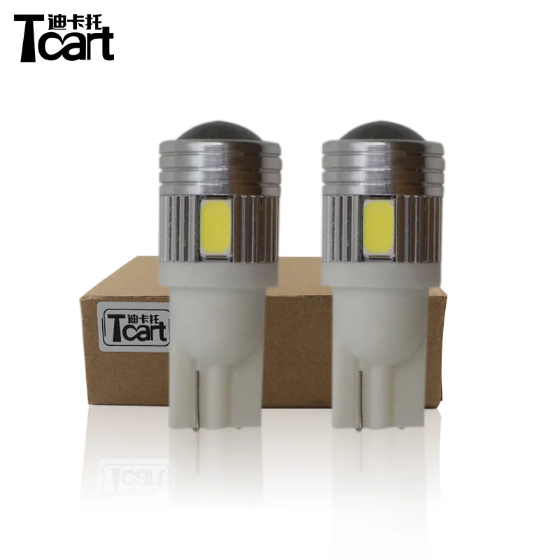 Tcart Corner Light 5630 Chip 6SMD Auto Bulbs Cars Car Interior Lighting 12 Volts Brightest T10 LED W5W