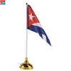 Indoor standing table flag with Cuba country flag pattern and flagpole