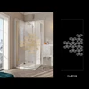 Best choice shower stall doors with gold pattern custom shower glass door
