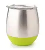 DOUBLE LAYERED STEMLESS STAINLESS STEEL WINE GLASS BEER MUG UNBREAKABLE EGG-SHAPED WINE GLASS TUMBLER WINE CUP BARWARE DRINKWARE