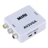 New Mini AV to VGA HD Video Audio AV CVBS AV2VGA Adapter Converter