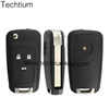 3 button high quality smart key cover modified folding flip remote key shell for chevrolet Cruze