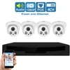 Cheap Price Loosafe H.265X 4 pcs 2MP Dome POE Camera system Voice Recording Night Vision Security IP Camera kit