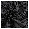 yarn dyed 3d black flower flock cotton linen blend upholstery fabric for sofa