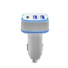 2019 Hot 3 Port PD Car Charger with Blue LED Circle Total 39W Output