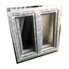 Pvc double casement window with steel stainless screws and add mosquito net