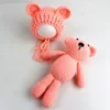 coolwin 2019wholesale popular crochet baby hat and little bear toy for photography props