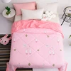 Korean king queen kids polyester cotton bedding summer bed quilt set comforter