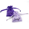 Custom Printed Small Silk Drawstring Bags Gold Satin Pouch