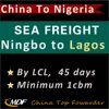 Cheap Sea Freiht Shipping Rates China to Lagos Nigeria / Ocean Transporte Logistics Forwarder from Ningbo
