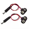 9V Battery button with 2.1mm X 5.5mm Male DC Plug Battery Clasp/Clip