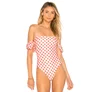 2019 New Design Bathing Suit Off Shoulder Bikini Dot One Piece Swimwear Customizable Swimwear