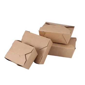 Disposable Kraft Paper Food Lunch Box For Packaging - Buy ...