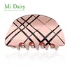 Tartan Check Hair Claw Cellulose Acetate Austrian Rhinestone Solid Color Hair Clip Hair Accessories For Women