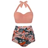 Fashion Orange Dot Solid Wet Suit High Waisted Plus Size Bikini Sweat Suits Sexy Girls Two Piece g String Bikini for Girls