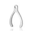 Metal Silver Tone Women DIY Jewelry Finding Accessories For Diy Jewelry Making Stainless Steel Wishbone Jewelry Pendant Charm