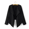 Wholesale Spring Open Front Black Crepe Clothes Women Casual Jacket for Women