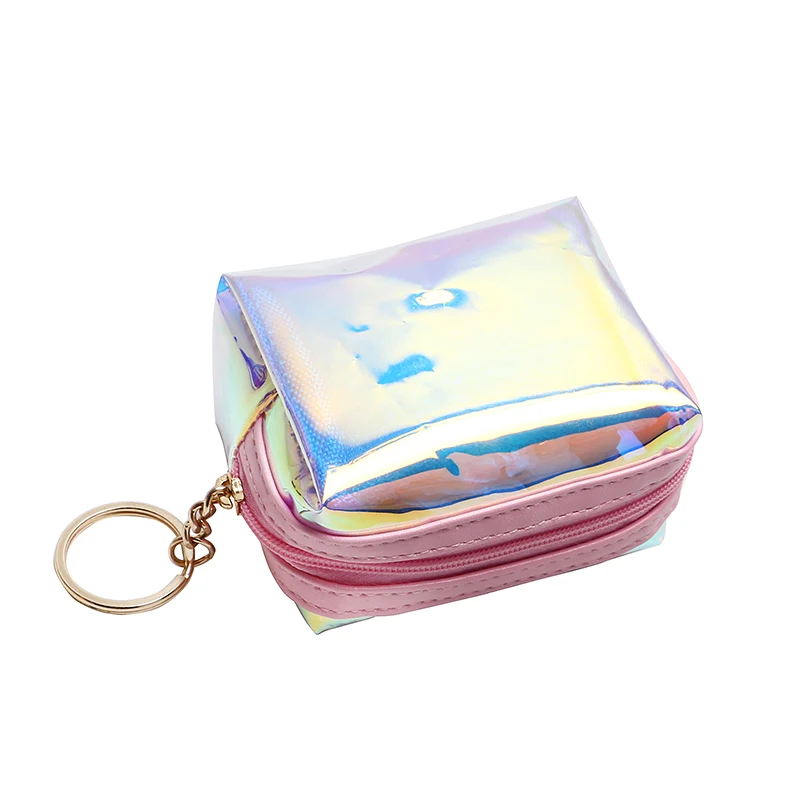 Women Small Coin Bag Fashion Laser Pvc Clear Girls Wallet Purses Female