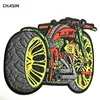 custom decoration patch embroidery emblem, embroidered motorcycle