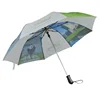 Premium Compatible Digital Printing 2 Fold Folding Umbrella Print Ads Umbrella