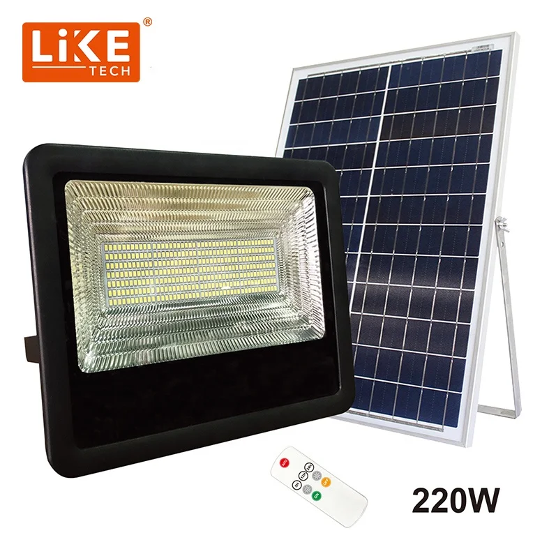 LikeTech Solar Flood Light Dusk To Dawn Best Battery Protection Controller 220W Light SUPER BRIGHT