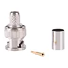 3-Piece BNC Male RG58 Plug Crimp Connectors BNC Plug Crimp Connectors 50 Ohm Straight