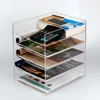JLP Hot Design Clear Acrylic Book Display Shelf Rack a4 a5 books display stand wall mounted for brochures