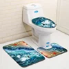 New Design Custom Wholesale Microfiber Bathroom Mat Set 3 Piece Bath Rugs Set With Toilet Mat Dropshipping
