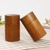 Natural Zizyphus Jujube Wooden Cylinder Tea Cans,OEM Creative Package Tea Coffee Gift Round Wood Box