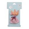 Baby Kids Lovely Glitter Crown And Small Dress Hair Clip Sets Hair Extension Pink Hair Pin