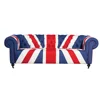 Modern velvet sofa set loveseat couches UK Flag Flannel Classic Furniture Sofa