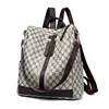 Wholesale Ladies Leather Plaid Pattern Pu Backpack For Women