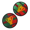 Factory custom heat transfer embroidery patch 3d flock label