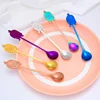 304 stainless steel coffee spoon vibrating titanium plated yellow duck cartoon stirring spoon