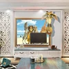 custom duplex wallpaper Inkjet wallpapers 3d wallpaper for advertising