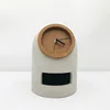Mini Plain concrete table decoration bare concrete wall desktop clock