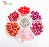 2019 Hot sale Loose Beads Set ,Pink Beaded DIY Set With Flower Box,Replaceable Beads Set