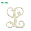 Decorative Single Vine Unfinished Wooden Monogram Letter