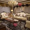 New luxury wood sofa set classic design wood carving sofa charming leather sofas