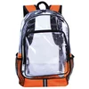 New product ideas new type sell well PVC+Polyester Transparent stitching backpack