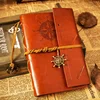 Wholesale European travel notepad retro pirate ship A6 loose-leaf hardcover notebook PU leather diary book