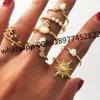 2019 new arrived prong setting zirconia opal stack rings for women