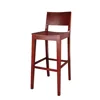 High legs and back Modern style Beech solid wood bar chair