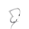 Hot Sale Ocean Jewelry CZ Wave Rings For Women 925 Sterling Silver Ring