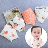 Baby bibs organic flamingos kids triangle girls cute cotton drool bibs